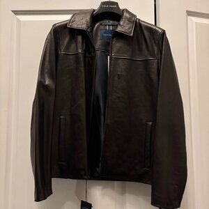 Mens Cole Haan Lambskin Leather Jacket